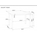 Стол обеденный SIGNAL GALANT черный/черный 100/60